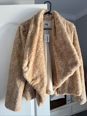 Jack by BB Dakota Plush Teddy Jacket in Light Tan